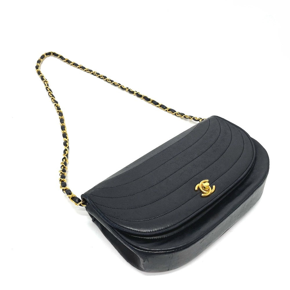 CHANEL Shoulder Bag lambskin black CCCOCO Mark Pochette Women Used