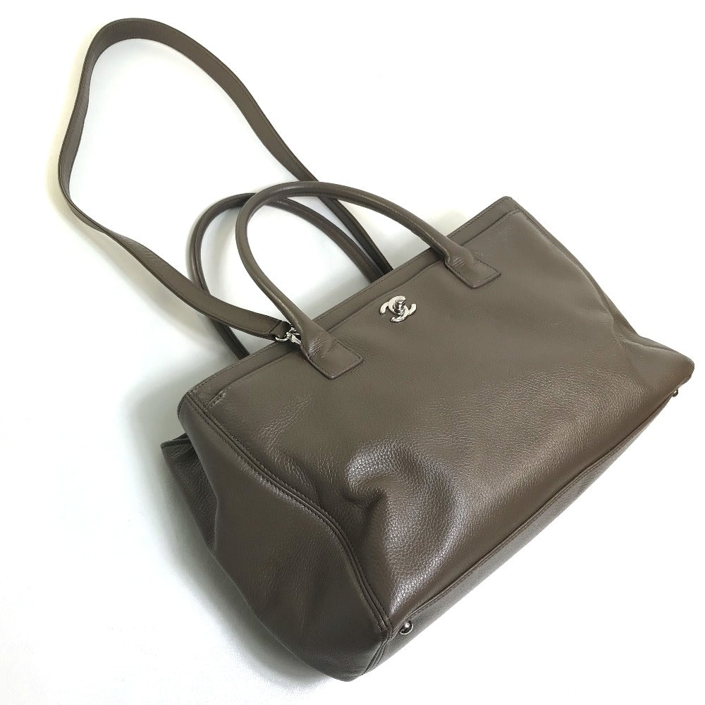 CHANEL Tote Bag A15206 Calf leather Brown type CC COCO Mark Executive Women Used