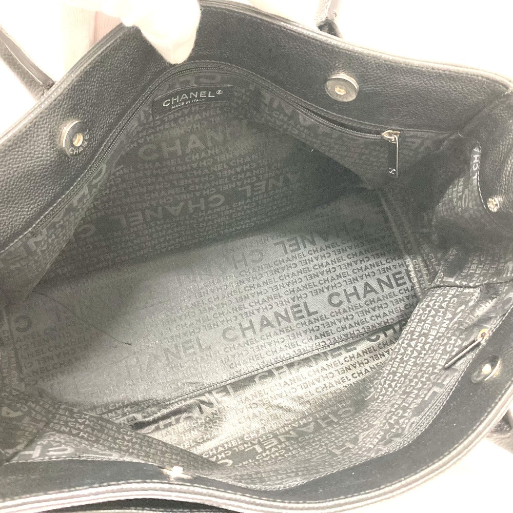 CHANEL Tote Bag A29292 leather black Executive Handbag Women Used
