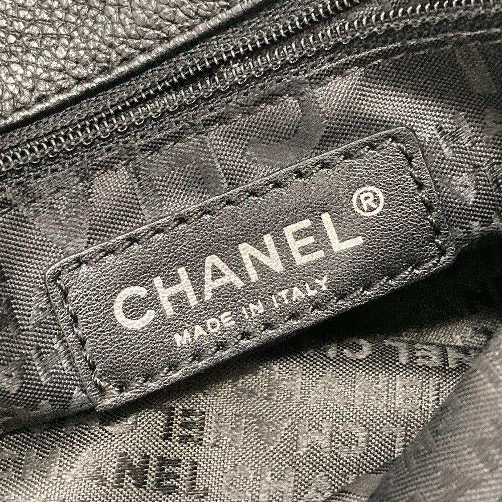 CHANEL Tote Bag A29292 leather black Executive Handbag Women Used