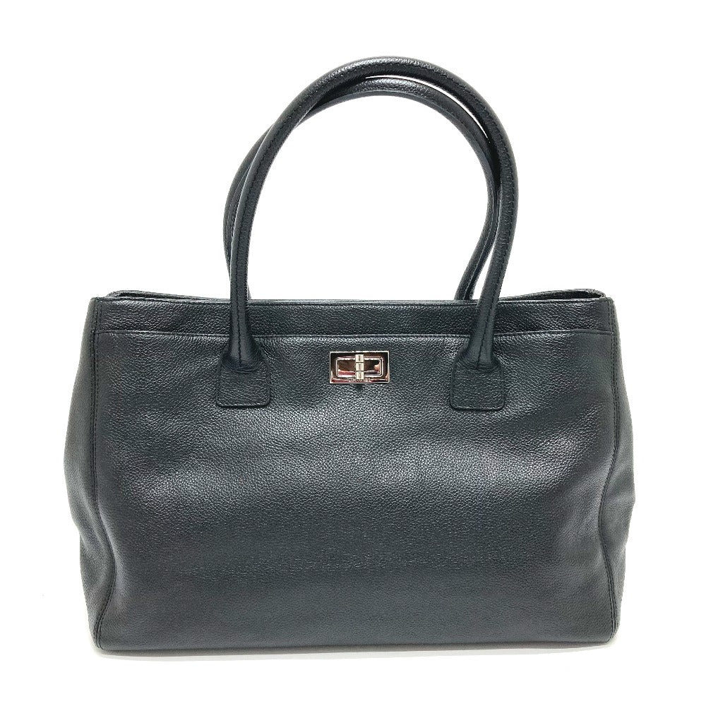 CHANEL Tote Bag A29292 leather black Executive Handbag Women Used
