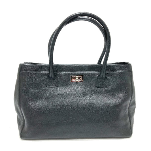 CHANEL Tote Bag A29292 leather black Executive Handbag Women Used