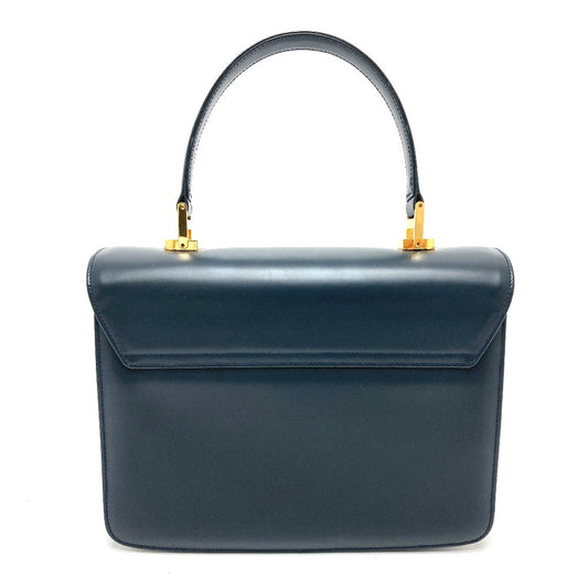 GUCCI Handbag 000.109.0121 leather Navy turn lock sideline Handbag Women Secondhand