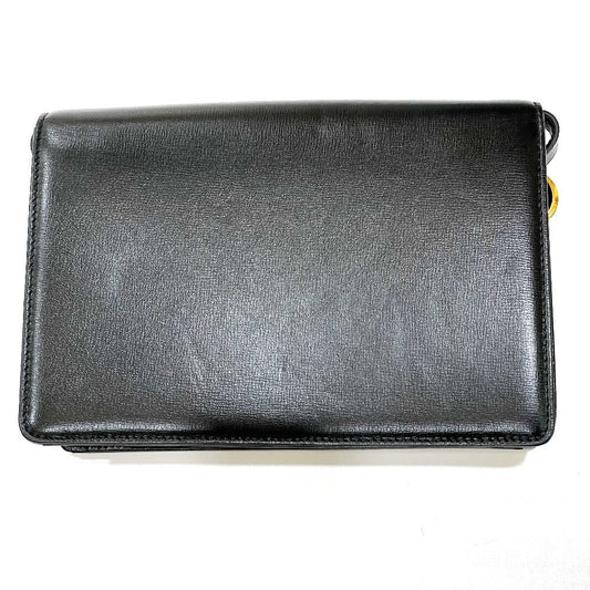 GUCCI Shoulder Bag 589474 Calf leather black GG Marmont flap Women Used