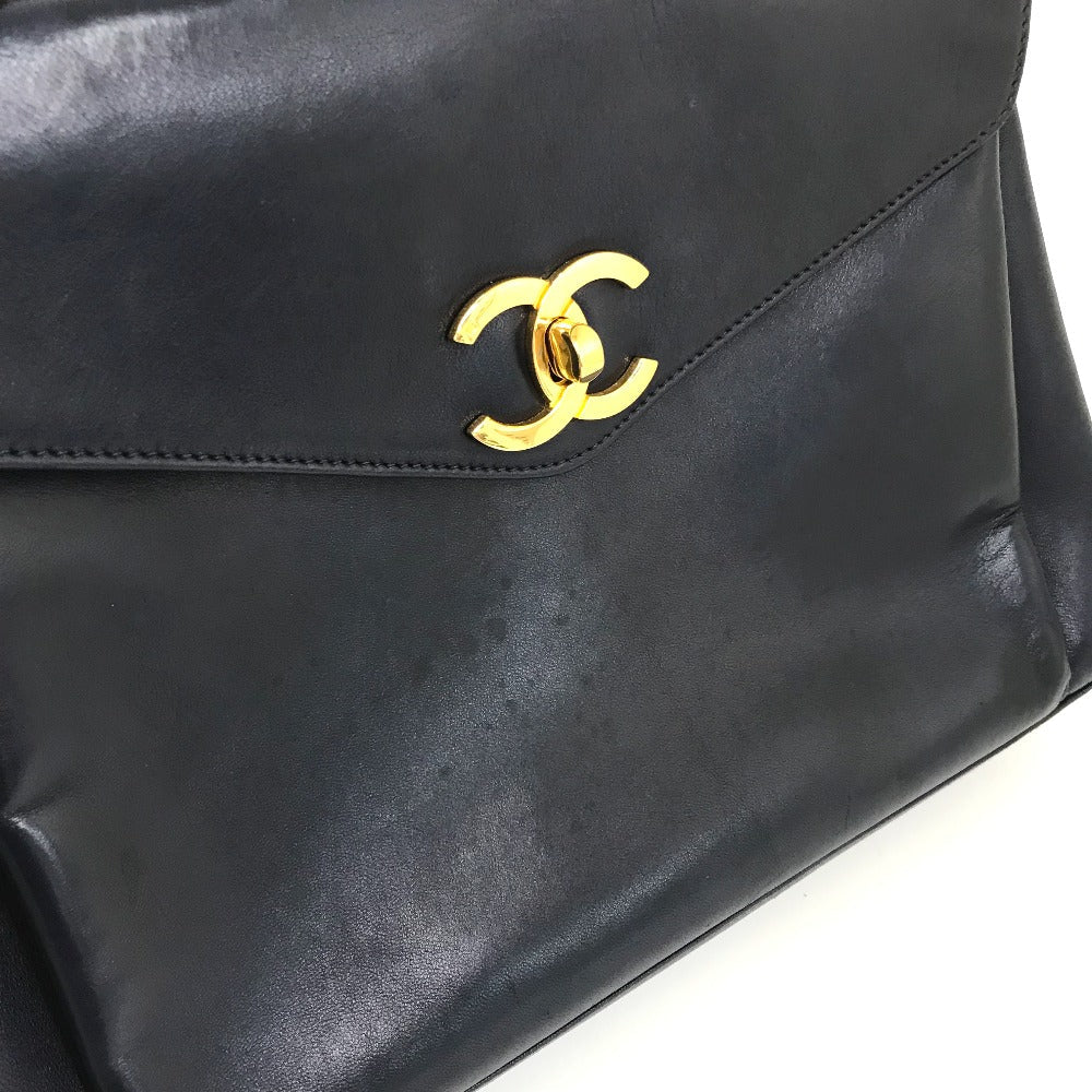 CHANEL Shoulder Bag lambskin Navy CC COCO Mark Coco ball Women Used