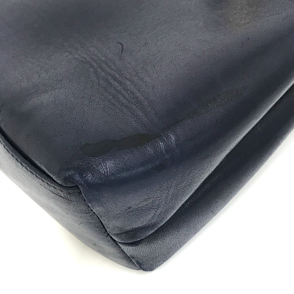 CHANEL Shoulder Bag lambskin Navy CC COCO Mark Coco ball Women Used