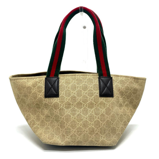 GUCCI Tote Bag 374433 GG canvas beige GG Sherry line Women Used