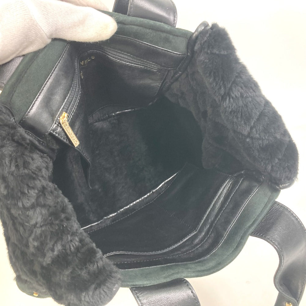 CHANEL Tote Bag Mouton / Leather black CC COCO Mark Cocoko Koon Small Women Used