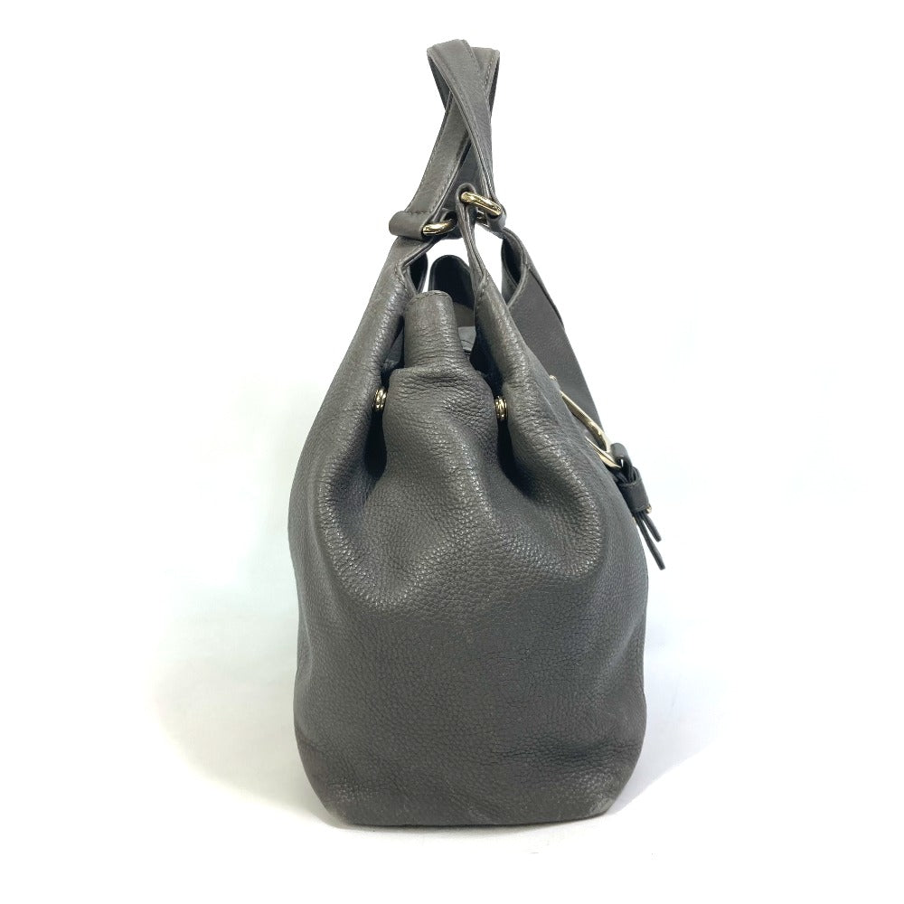 GUCCI Tote Bag 268747 leather Brown D-shaped ring Women Used