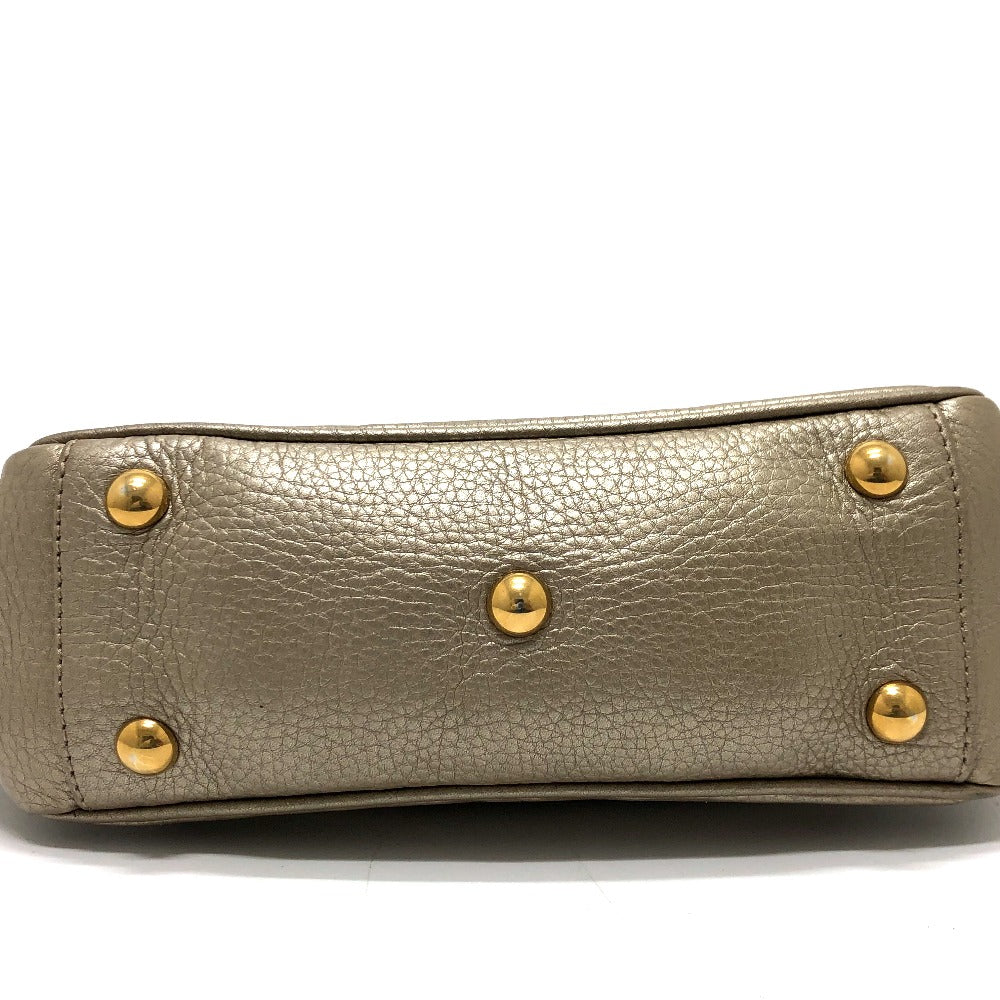 GUCCI Handbag 282481 leather gold GG Double G Detail Women Secondhand