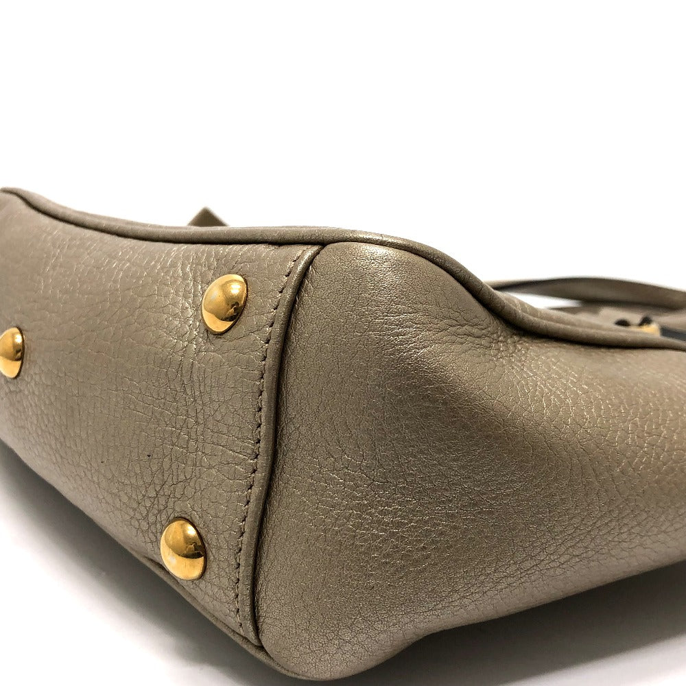 GUCCI Handbag 282481 leather gold GG Double G Detail Women Secondhand