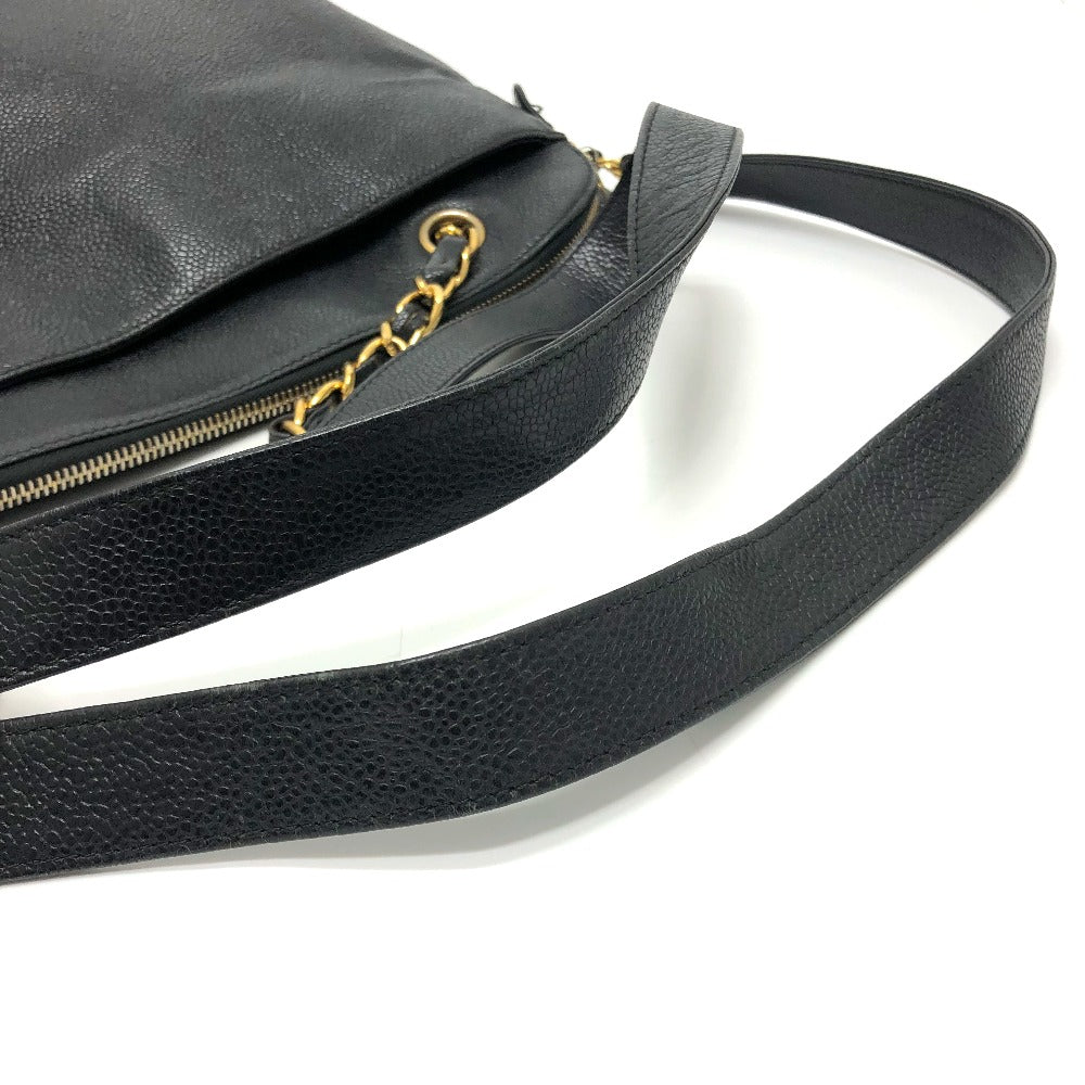 CHANEL Tote Bag Caviar skin black Trip Luco co Square Tote Chain
