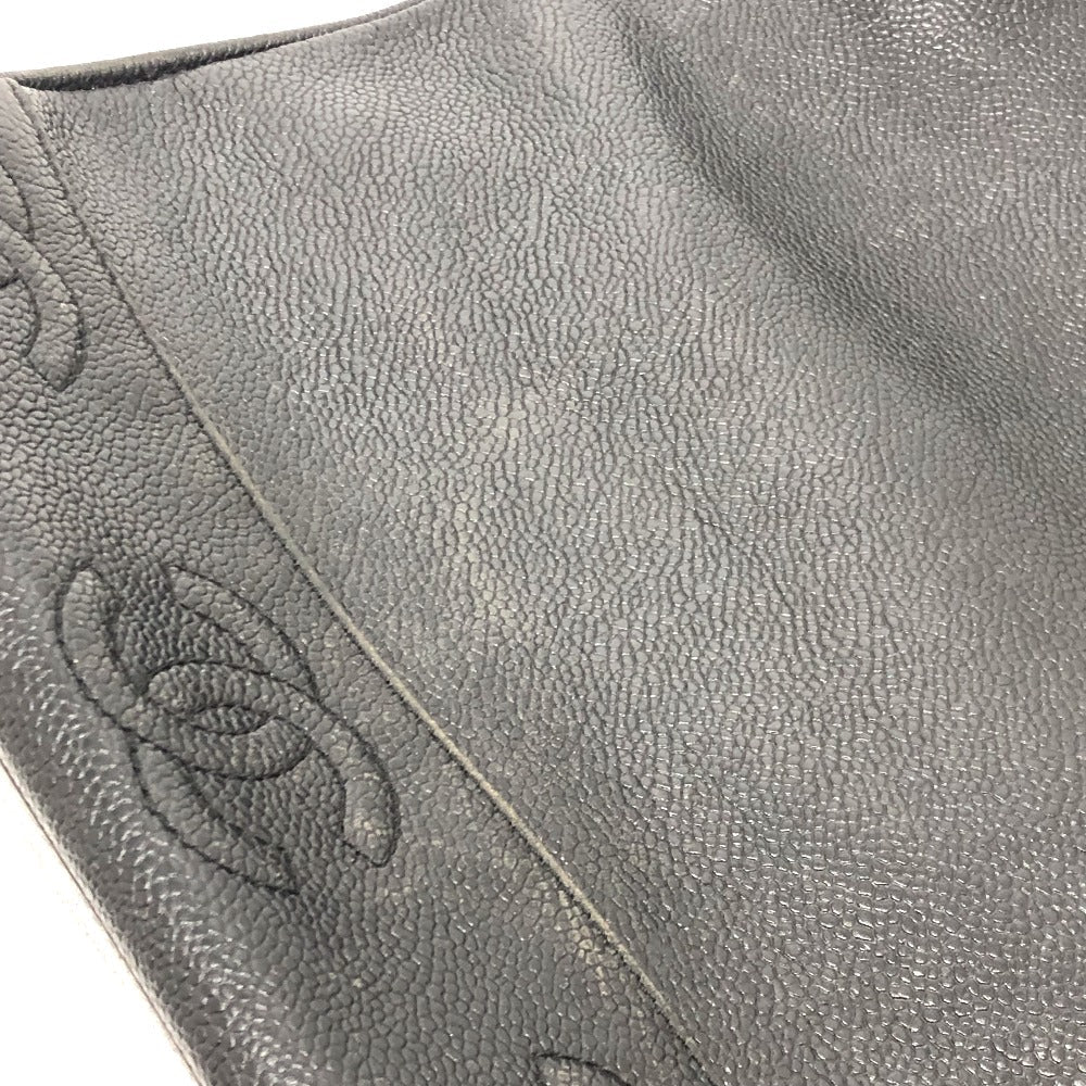 CHANEL Tote Bag Caviar skin black Trip Luco co Square