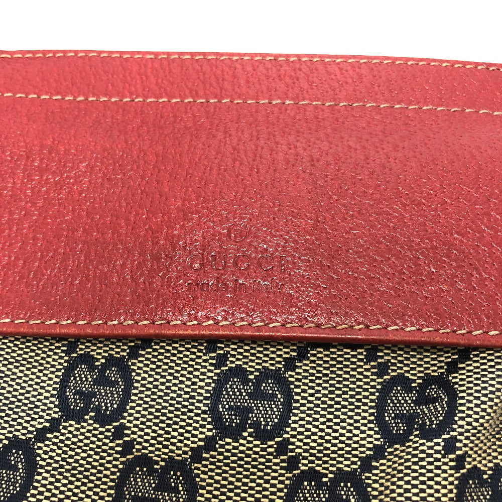 GUCCI Waist bag 28566 GG canvas / leather Red GG/logo Sling bag mens Secondhand