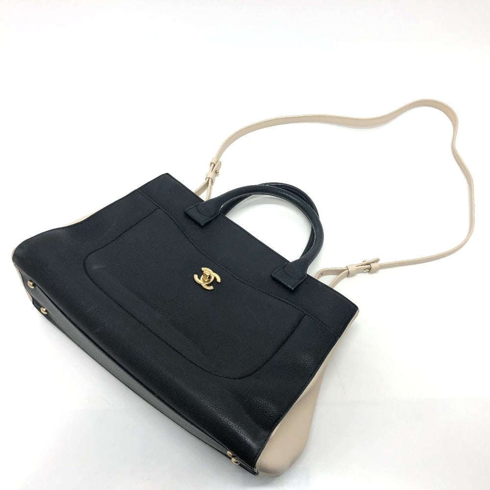 CHANEL Shoulder Bag A69930 leather black CC mark Executive tote Women Used
