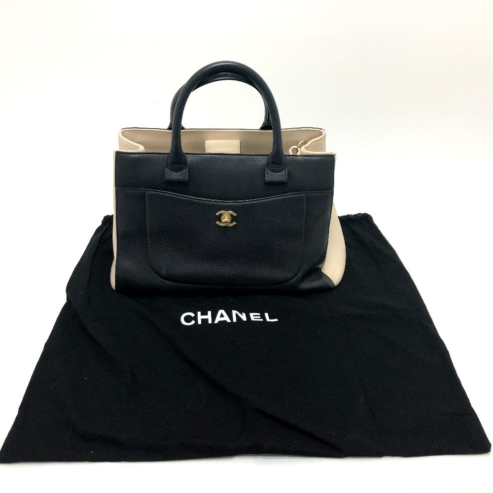 CHANEL Shoulder Bag A69930 leather black CC mark Executive tote Women Used