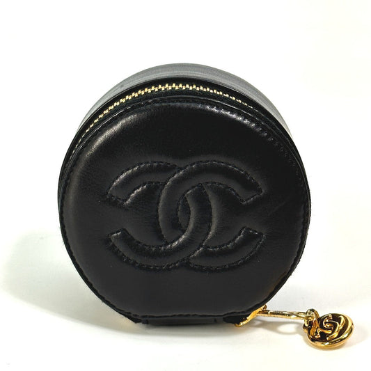 CHANEL Accessory case A02786 lambskin black accessory case COCO Mark CC
