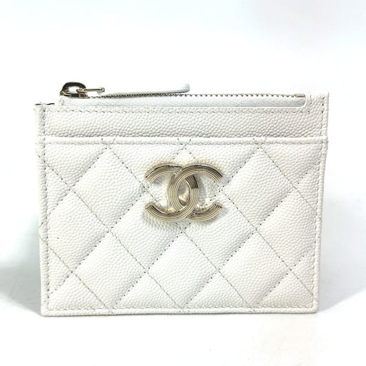 CHANEL Card Case AP3139 Caviar skin white COCO Mark CC Quilting Matelasse Coin case Coin Pocket Wallet