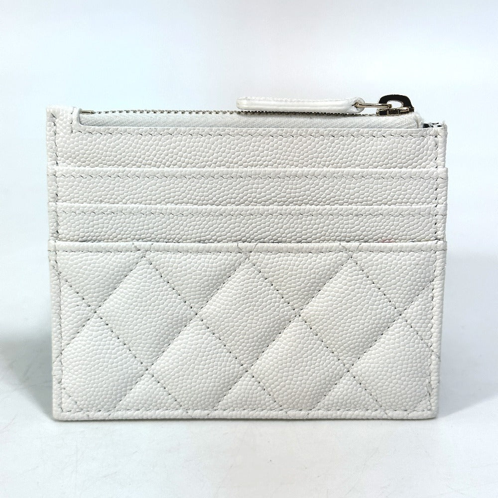 CHANEL Card Case AP3139 Caviar skin white COCO Mark CC Quilting Matelasse Coin case Coin Pocket Wallet