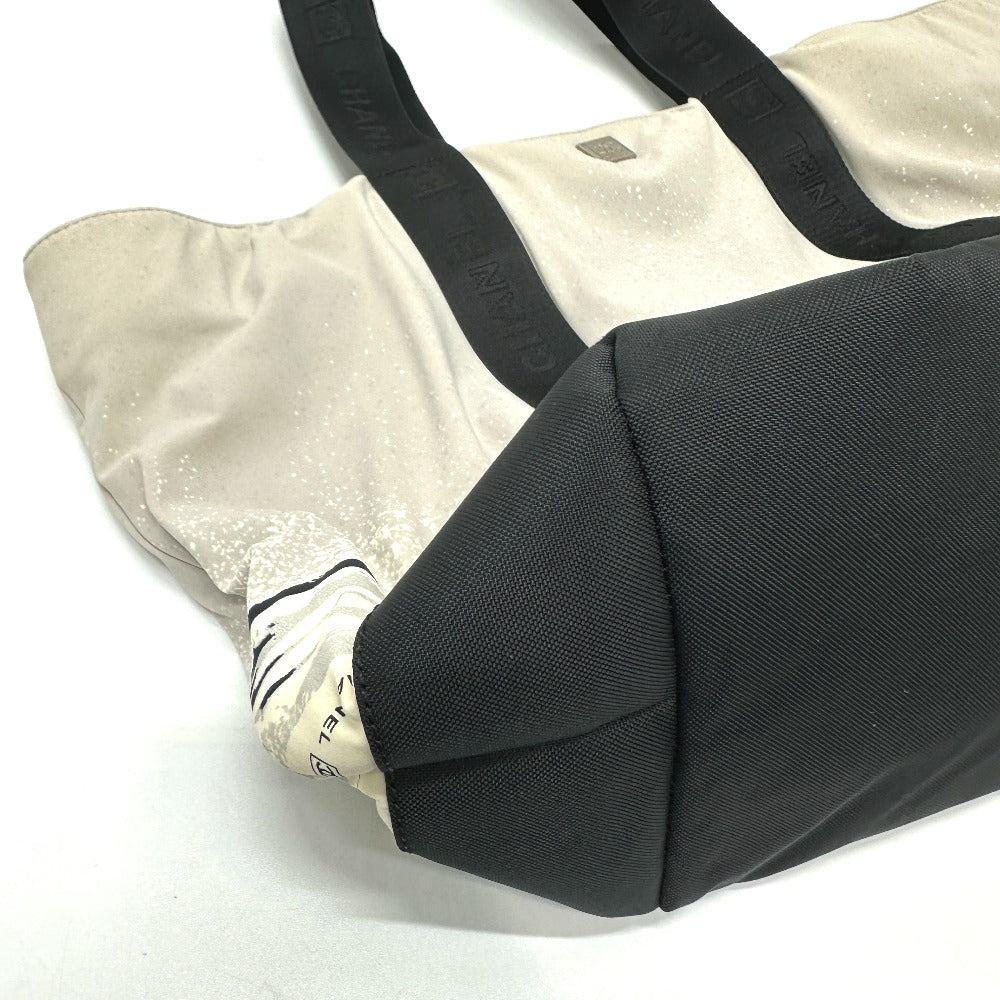 CHANEL Tote Bag Nylon gray COCO Mark High summer Women Used