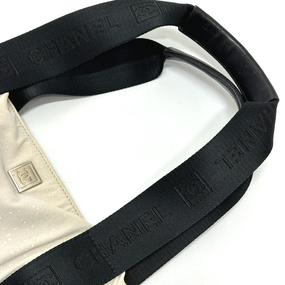 CHANEL Tote Bag Nylon gray COCO Mark High summer Women Used