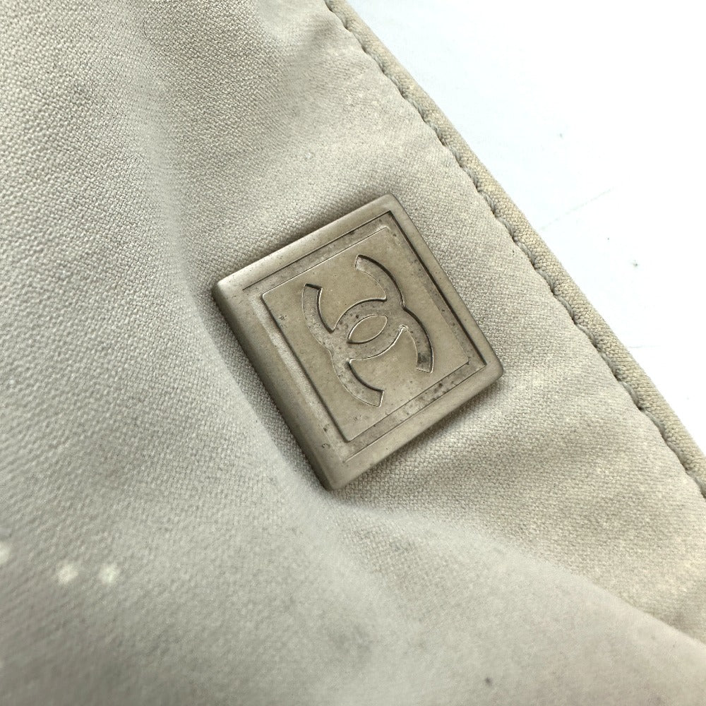 CHANEL Tote Bag Nylon gray COCO Mark High summer Women Used