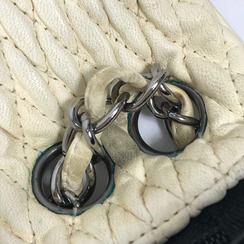 CHANEL Shoulder Bag Lambskin, Patent Leather white CC COCO Mark