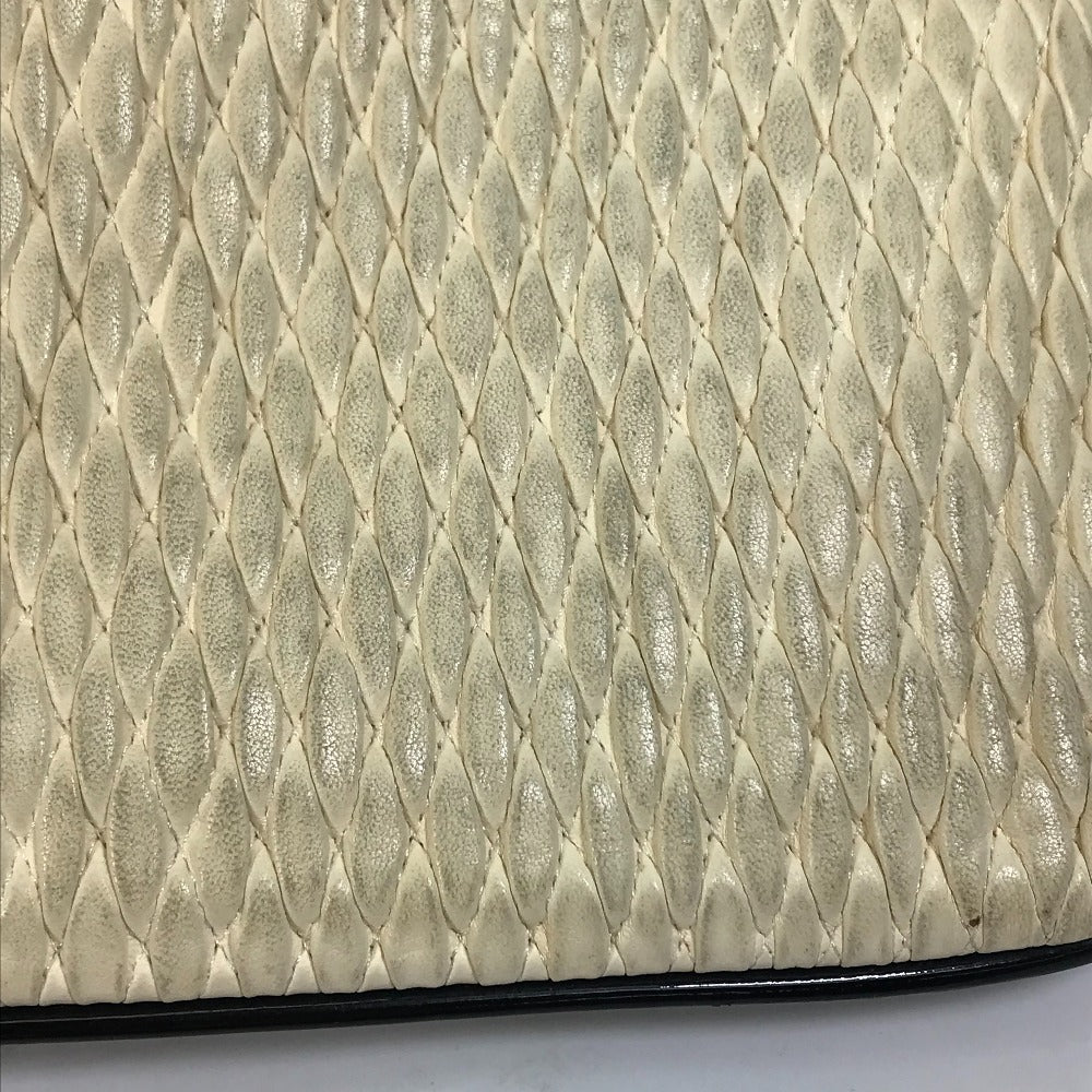 CHANEL Shoulder Bag Lambskin, Patent Leather white CC COCO Mark