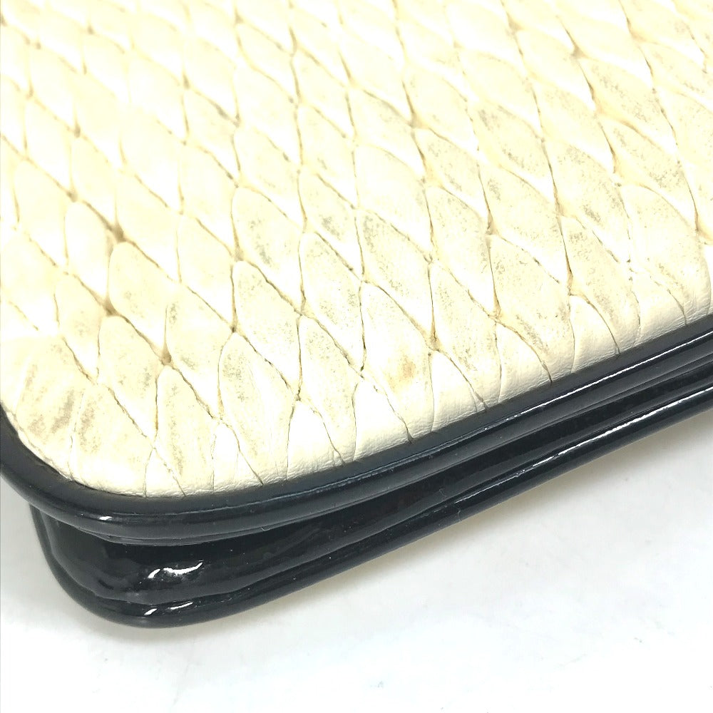 CHANEL Shoulder Bag Lambskin, Patent Leather white CC COCO Mark