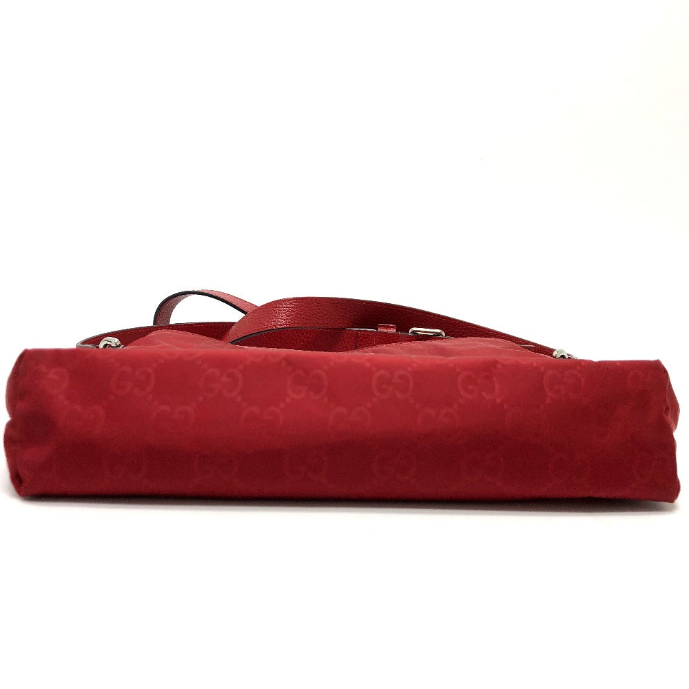 GUCCI Shoulder Bag 510342 Nylon / leather Red GG Women Secondhand