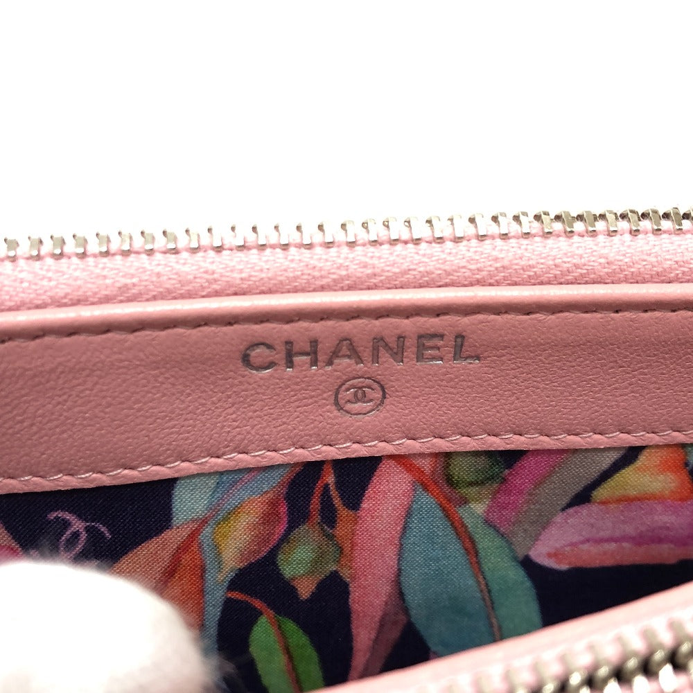 CHANEL Shoulder Bag A82527  lambskin pink CC COCO Mark Matelasse Wild Stitch Women Used