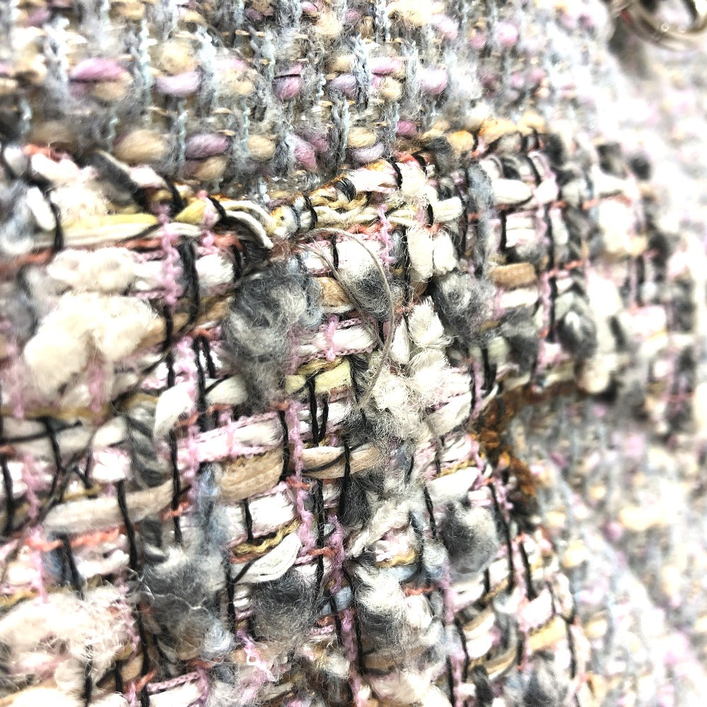 CHANEL Tote Bag tweed Purple type CC COCO Mark Cambon Line Large