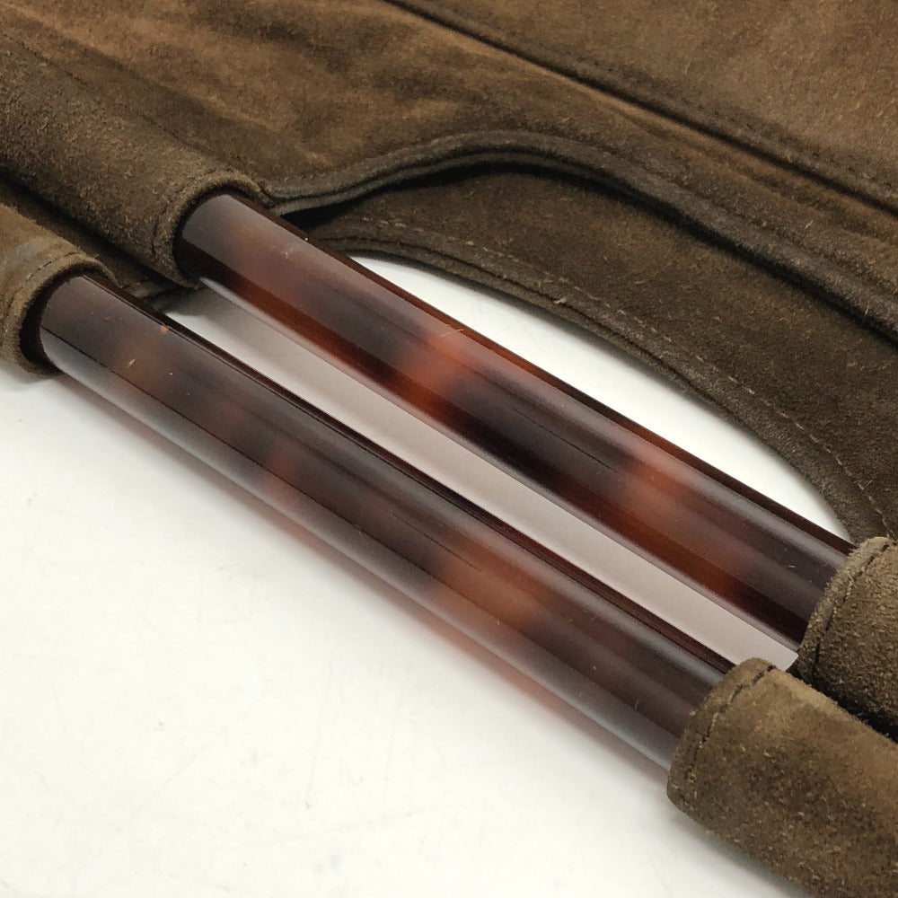 CHANEL Tote Bag suede Brown CC COCO Mark vintage