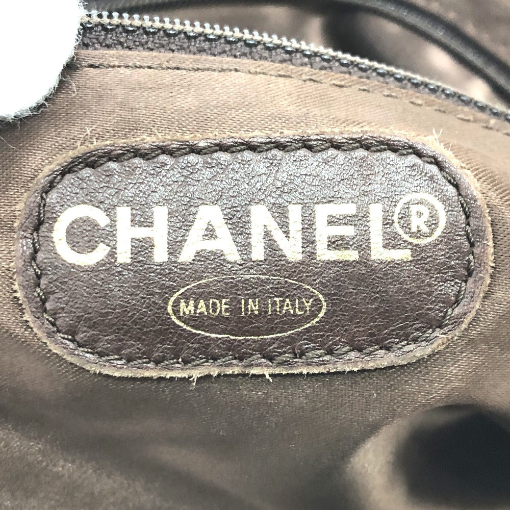 CHANEL Tote Bag suede Brown CC COCO Mark vintage