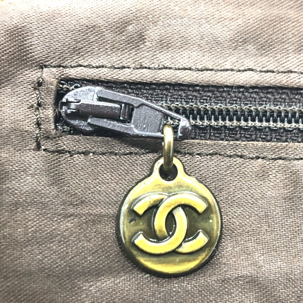 CHANEL Tote Bag suede Brown CC COCO Mark vintage