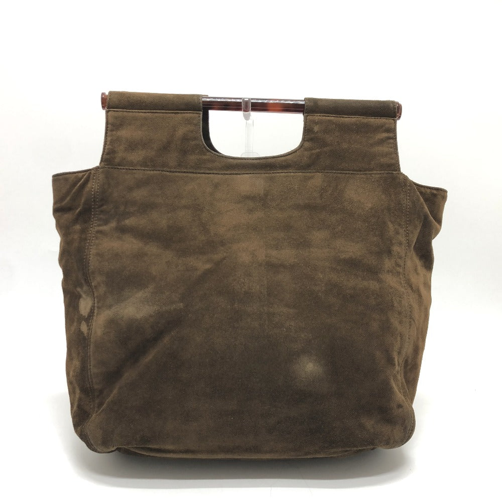 CHANEL Tote Bag suede Brown CC COCO Mark vintage