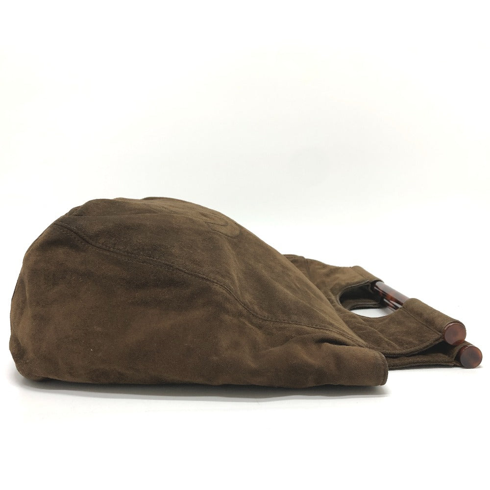 CHANEL Tote Bag suede Brown CC COCO Mark vintage