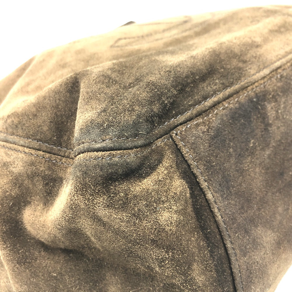 CHANEL Tote Bag suede Brown CC COCO Mark vintage