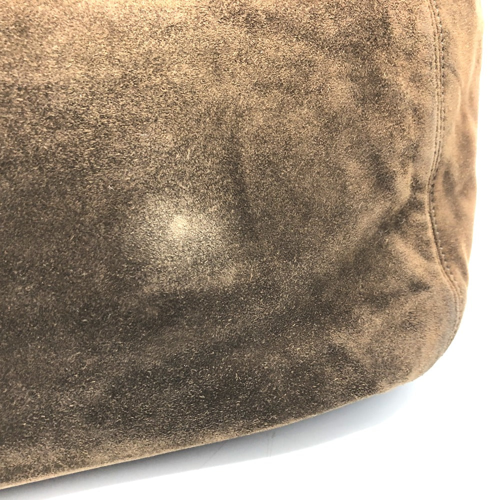 CHANEL Tote Bag suede Brown CC COCO Mark vintage