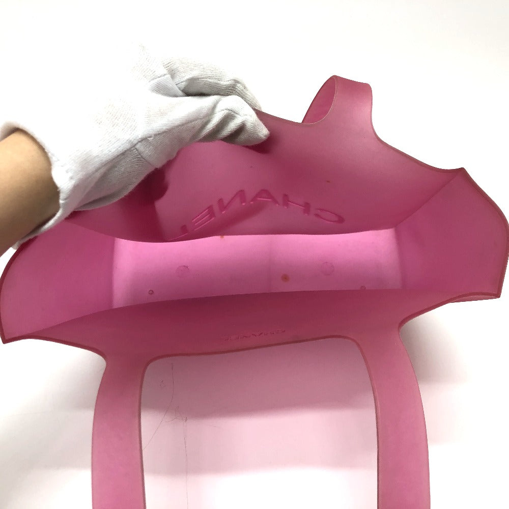 CHANEL Tote Bag rubber purple logo COCO Mark Women Used