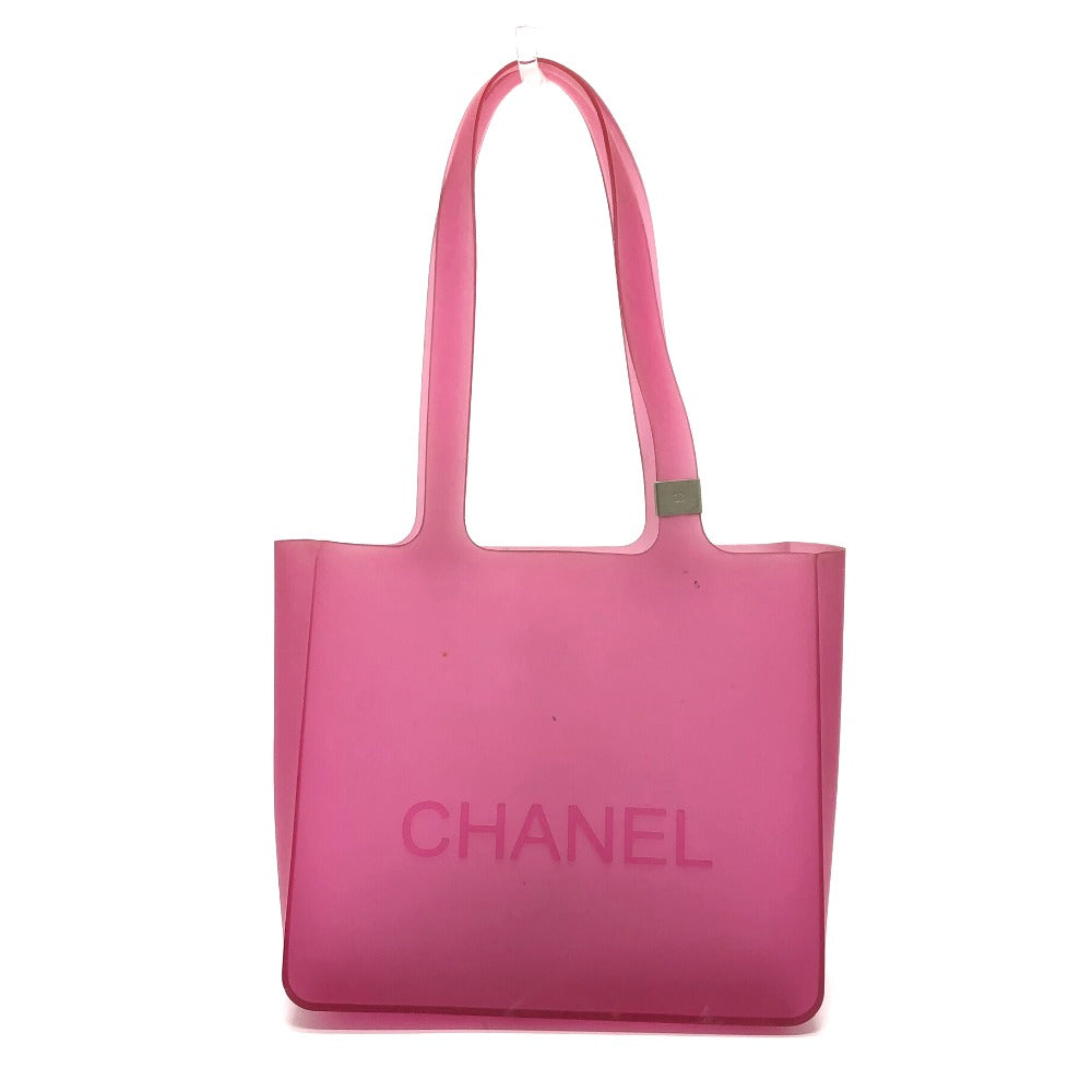 CHANEL Tote Bag rubber purple logo COCO Mark Women Used