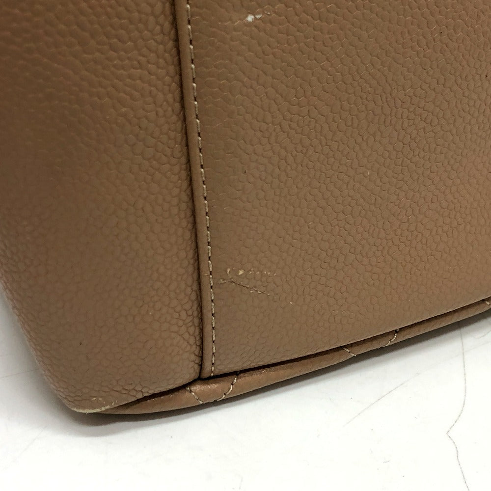 CHANEL Shoulder Bag Caviar skin beige Tote Bag Decacoco CC COCO Mark Matelasse Women Used