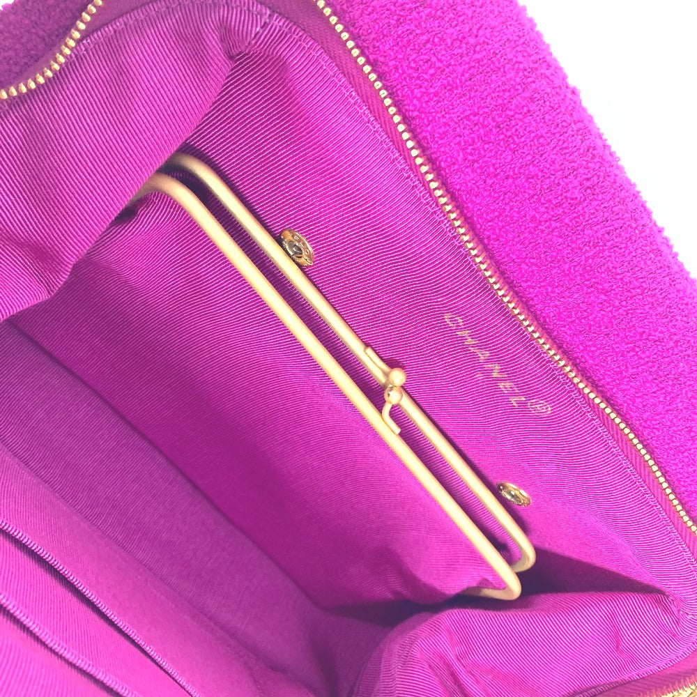 CHANEL Shoulder Bag cotton pink vintage quilting