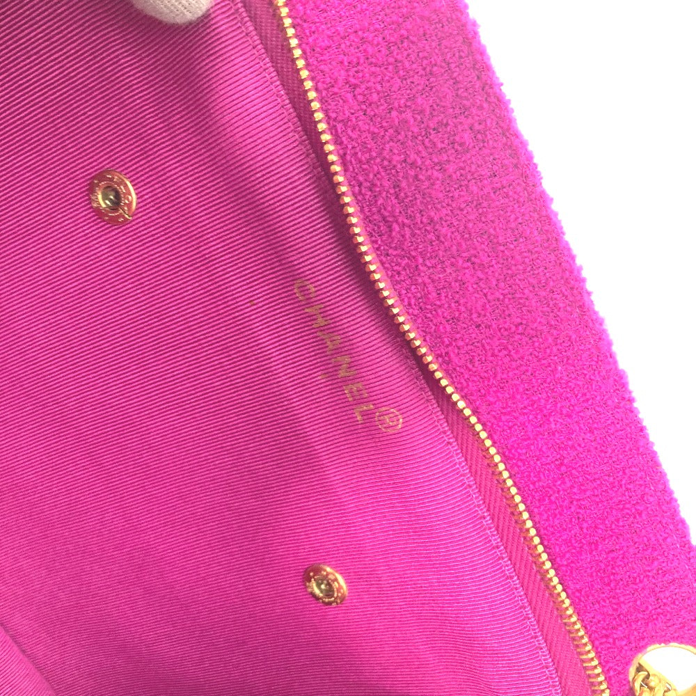 CHANEL Shoulder Bag cotton pink vintage quilting