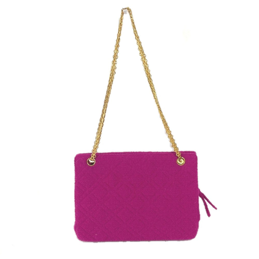 CHANEL Shoulder Bag cotton pink vintage quilting
