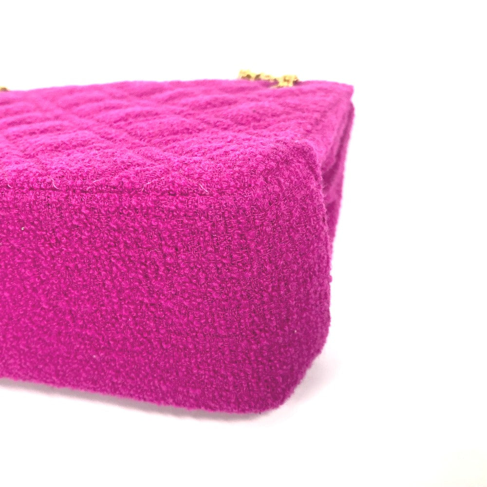 CHANEL Shoulder Bag cotton pink vintage quilting