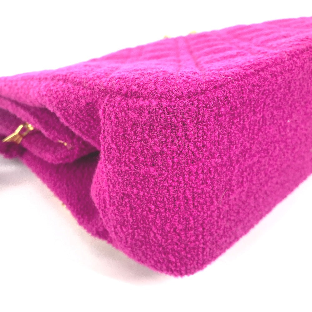 CHANEL Shoulder Bag cotton pink vintage quilting