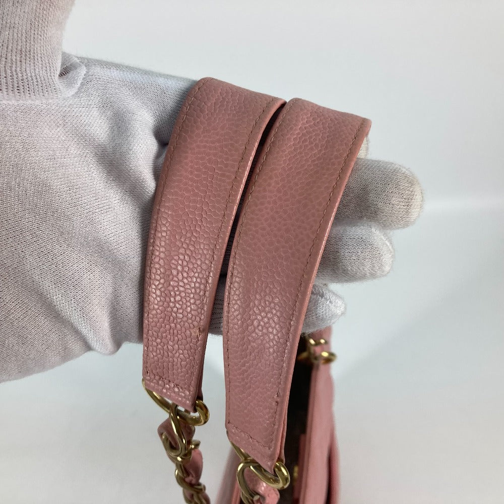 CHANEL Shoulder Bag A50994  Caviar skin pink Chain Matelasse PST Tote