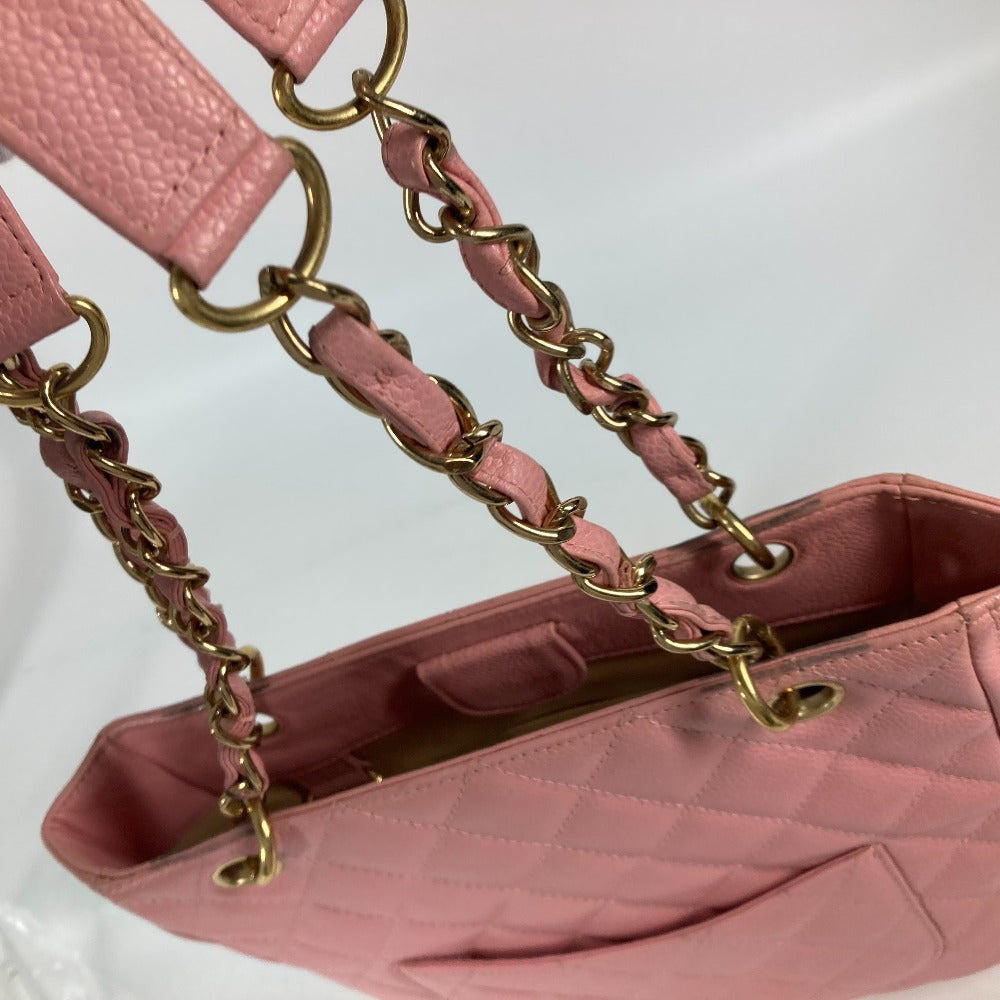 CHANEL Shoulder Bag A50994  Caviar skin pink Chain Matelasse PST Tote