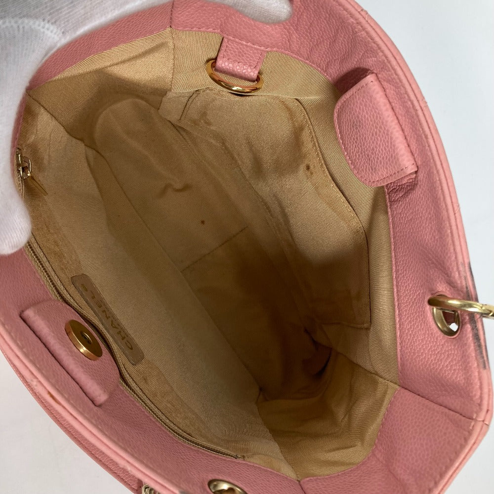CHANEL Shoulder Bag A50994  Caviar skin pink Chain Matelasse PST Tote